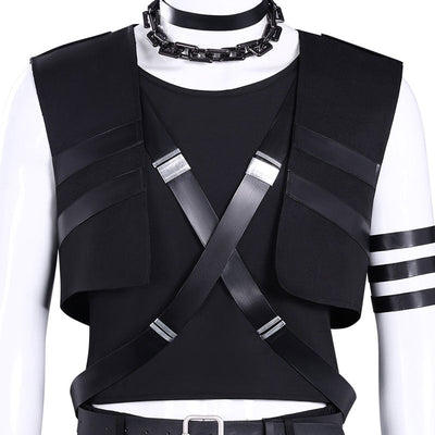 Tamon's B-Side Rintarō Kai Black Vest Uniform Cosplay Costume