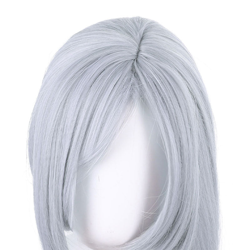 Game Genshin Impact Shenhe Long Grey Twist Braid Cosplay Wigs