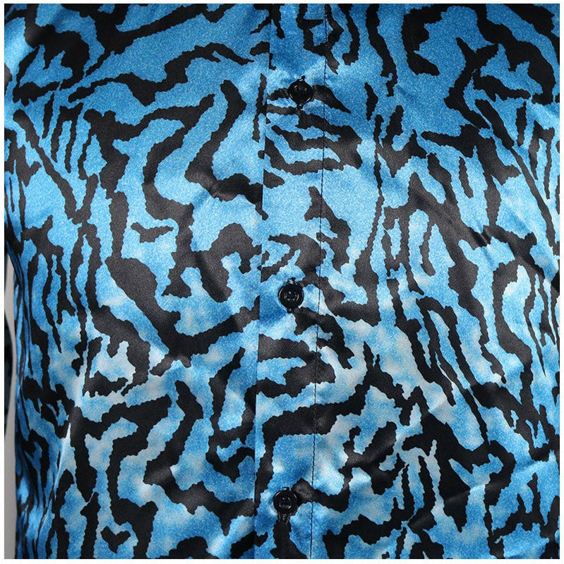 Tiger King Joe Exotic Shirt Yellow Blue Sequin Full Set Cosplay Costume