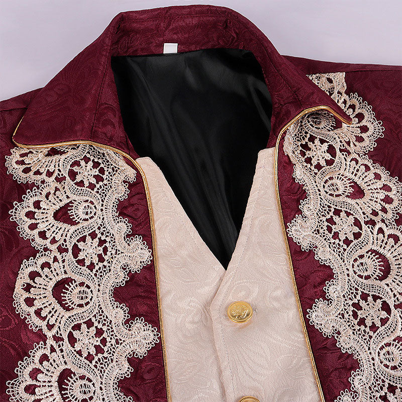 Mens Steampunk Medieval Jacket Gothic Victorian Frock Coat Cosplay Costumes