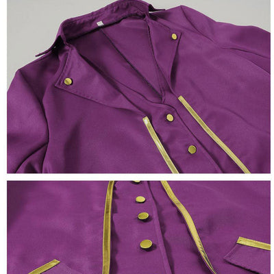 European Style New Tuxedo Medieval Retro Punk Gold Edge Coat Halloween Costumes