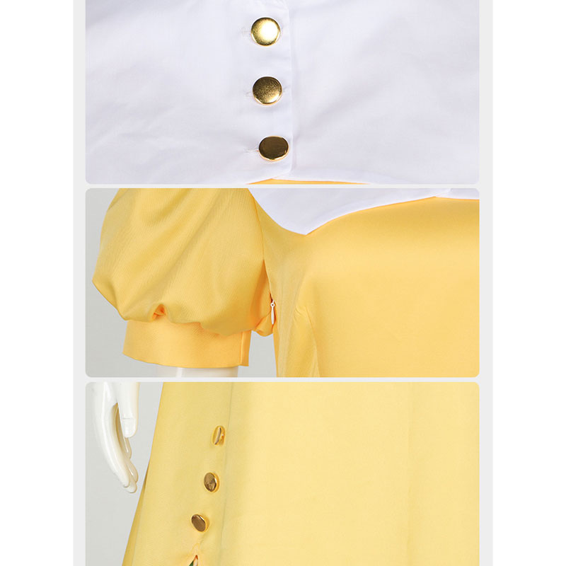 Cardcaptor Sakura Tomoyo Daidouji Yellow Dress  Cosplay Costumes
