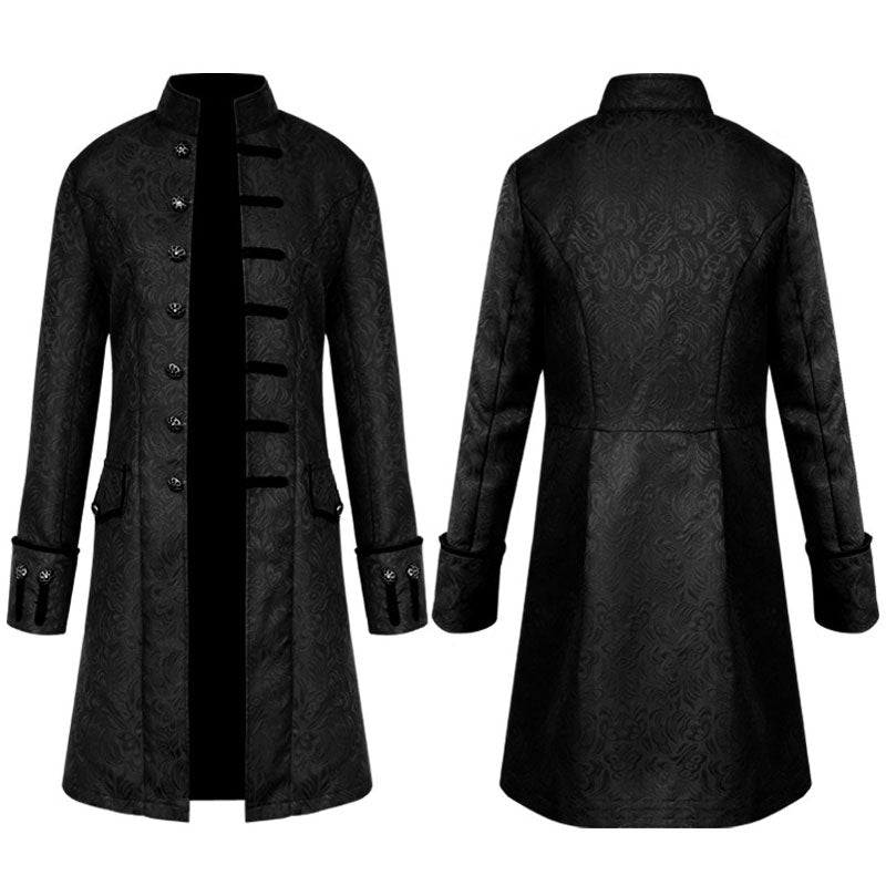 European Style Fashion Steampunk Retro Men's Stand Collar Uniform Cosplay Costumes