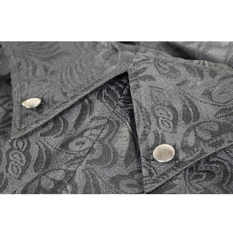European Style Retro Patchwork Jacket Men Gothic Halloween Cosplay Costumes