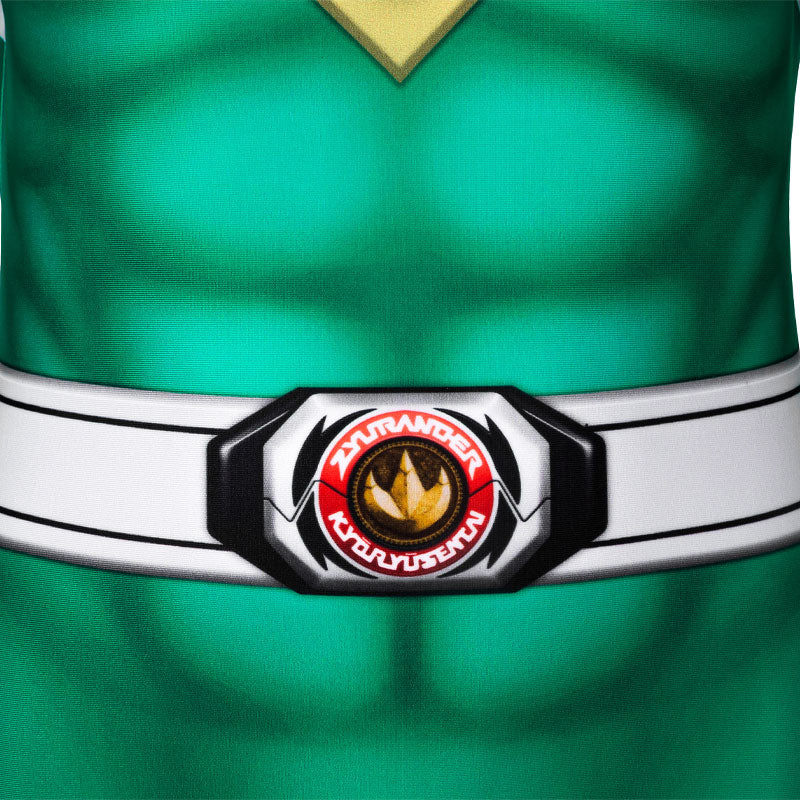 Mighty Morphin Power Rangers Yamato Tribe Knight Burai Dragon Ranger Green Ranger Children Jumpsuit Cosplay Costumes
