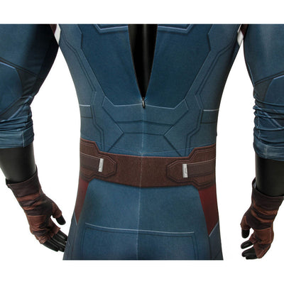 Avengers 3 Infinity War Captain America Steve Rogers Jumpsuit Cosplay Costumes With Gloves