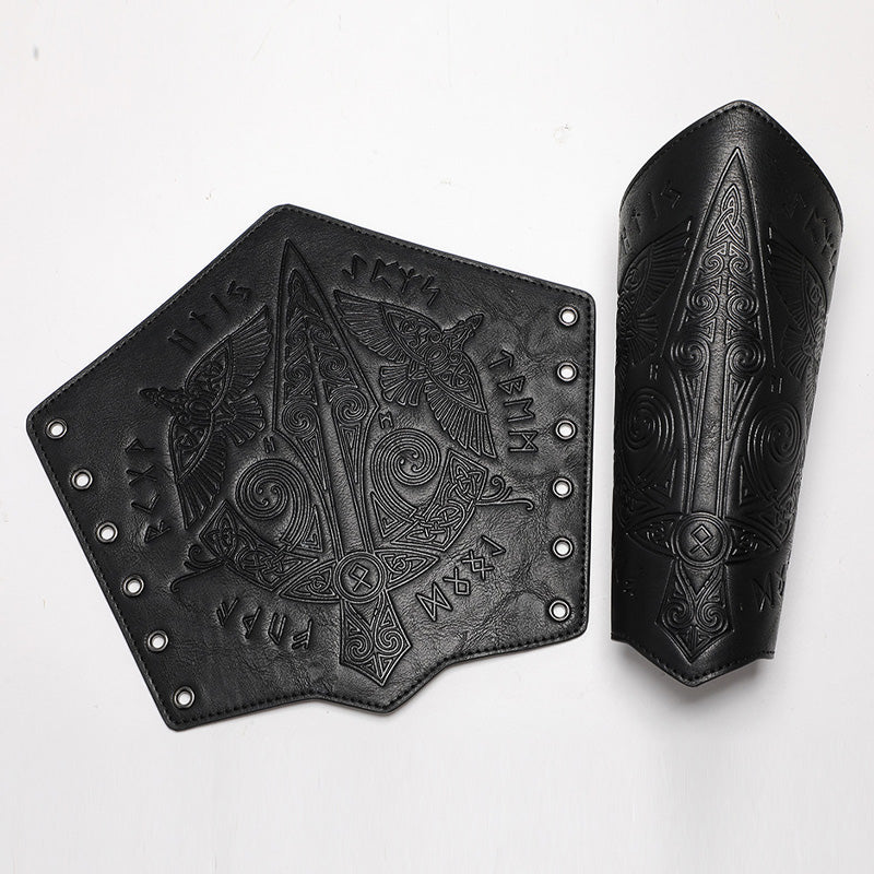 Steampunk Retro Embossed Knight Wristbands Cosplay Props