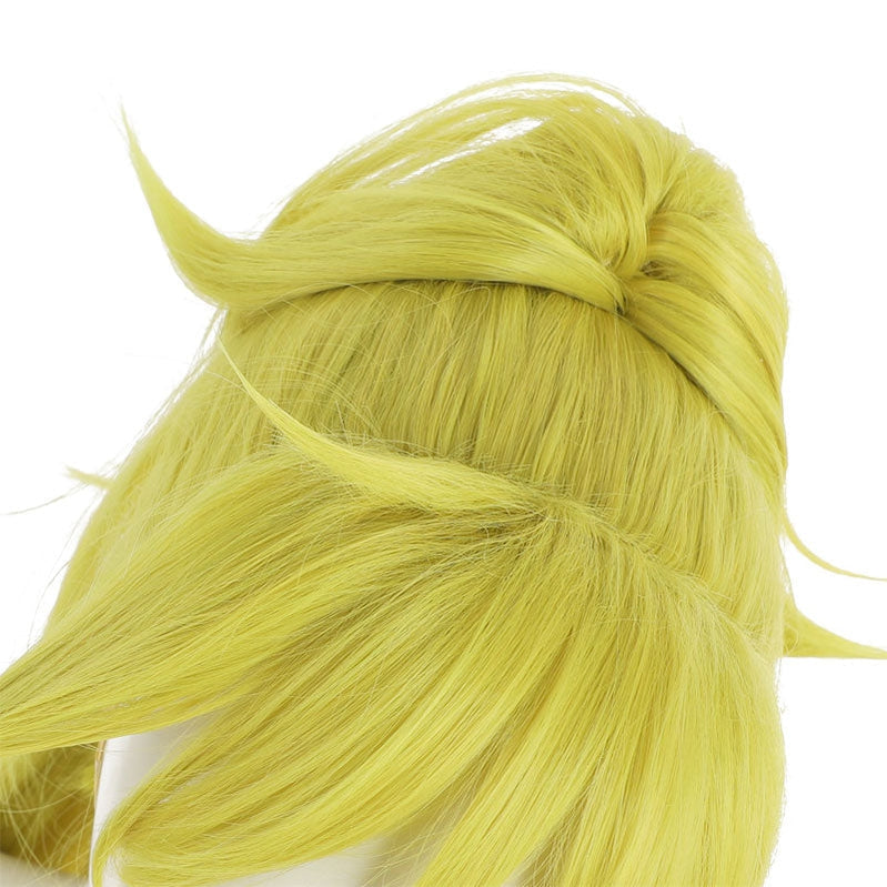 Anime Heion Sedai no Idaten-tachi Rin Bright Green Yellow Ponytail Cosplay Wigs
