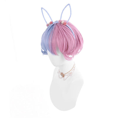 Women Fashion Wig Red Blue Black White Short Lolita Wigs
