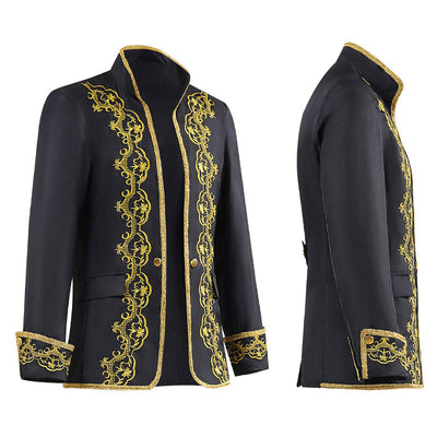 European Style Palace Opera Stage Performance Gold Studded Dress Cosplay Costumes