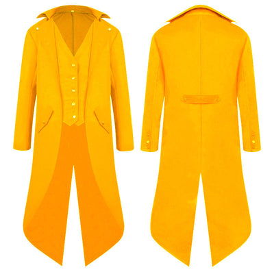 European Medieval Retro Men's Mid-length Punk Retro Tuxedo Halloween Costumes