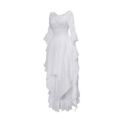 European Retro Gothic Style Lace Bell Sleeve Dress Cosplay Costumes