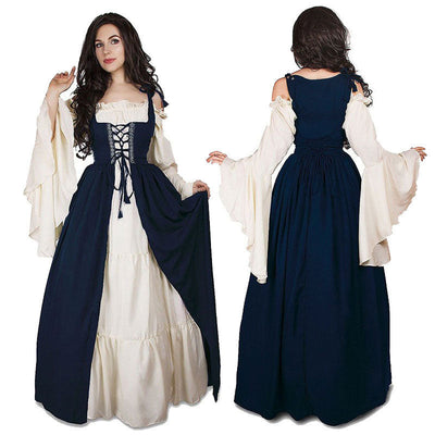 European Queen Retro Court Medieval Drama Stage Performance Dress Cosplay Costumes