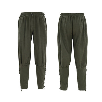 European Medieval Pirate Ship Men's Quick Dry Trousers Ankle Strap Trousers Halloween Cosplay Costumes