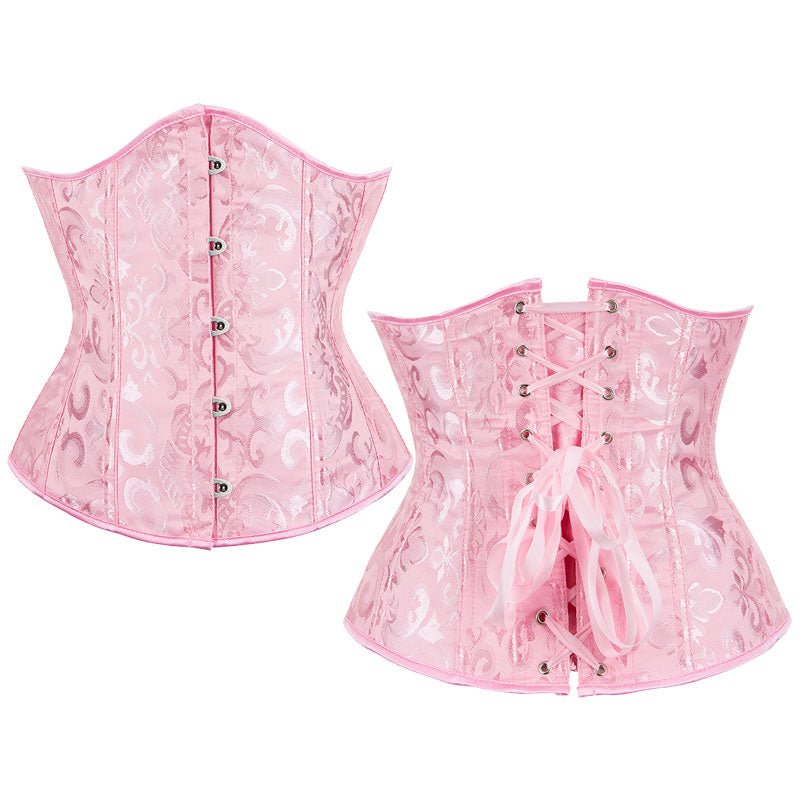 Corset Women‘s Brocade Underbust Boned Corsets Bustier Waist Trainer