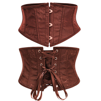 Womens Waist Trainer Cincher Heavy Duty Steel Boned Underbust Waspie Corset