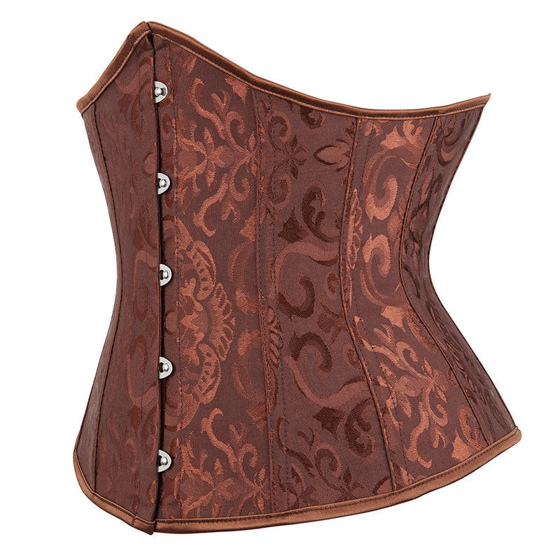 Corset Women‘s Brocade Underbust Boned Corsets Bustier Waist Trainer