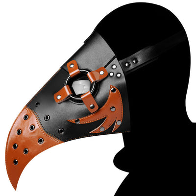 Steampunk European Plague Raven Doctor Color Block Mask Cosplay Props