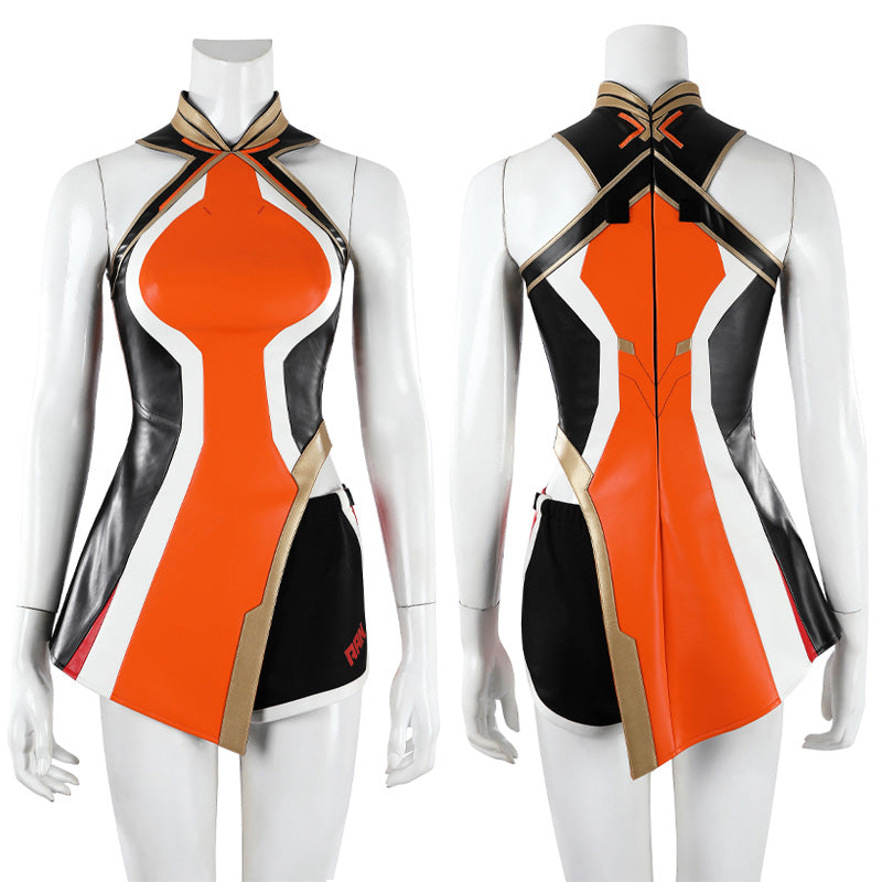 Overwatch Anran Orange Cosplay Costume