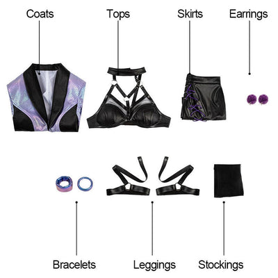 Game LOL KDA ALL OUT Evelynn Cosplay Costumes