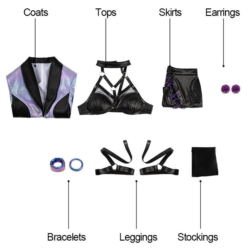 Game LOL KDA ALL OUT Evelynn Cosplay Costumes