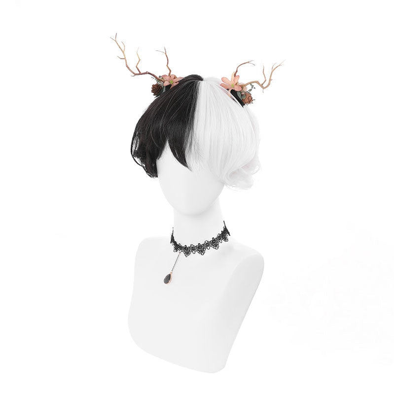 Women Fashion Wig Red Blue Black White Short Lolita Wigs