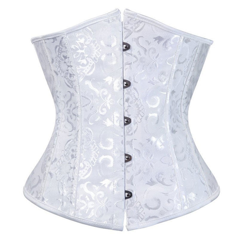 Corset Women‘s Brocade Underbust Boned Corsets Bustier Waist Trainer