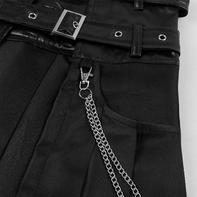 European Style Dark Rock Ash Series Gothic Men's Skirt Halloween Cosplay Costumes