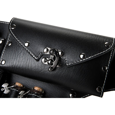 Steampunk Retro Women's Waist Accessory PU Leather Waist Bag Cosplay Props