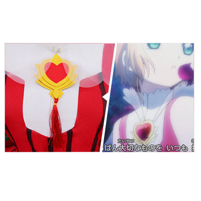 Cardcaptor Sakura Clear Card OP 2 Sakura Kinomoto Rose Heart Dress Cosplay Costumes