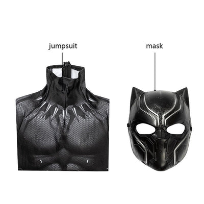 Movie Captain America Civil War Black Panther Children Jumpsuit Cosplay Costume