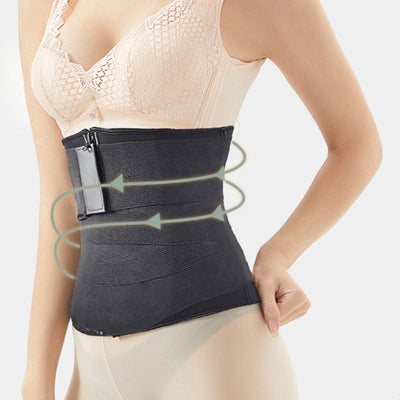 Zip Wrap Compression Sweat Waist Trainer Corset Trimmer Shaper Belt for Women