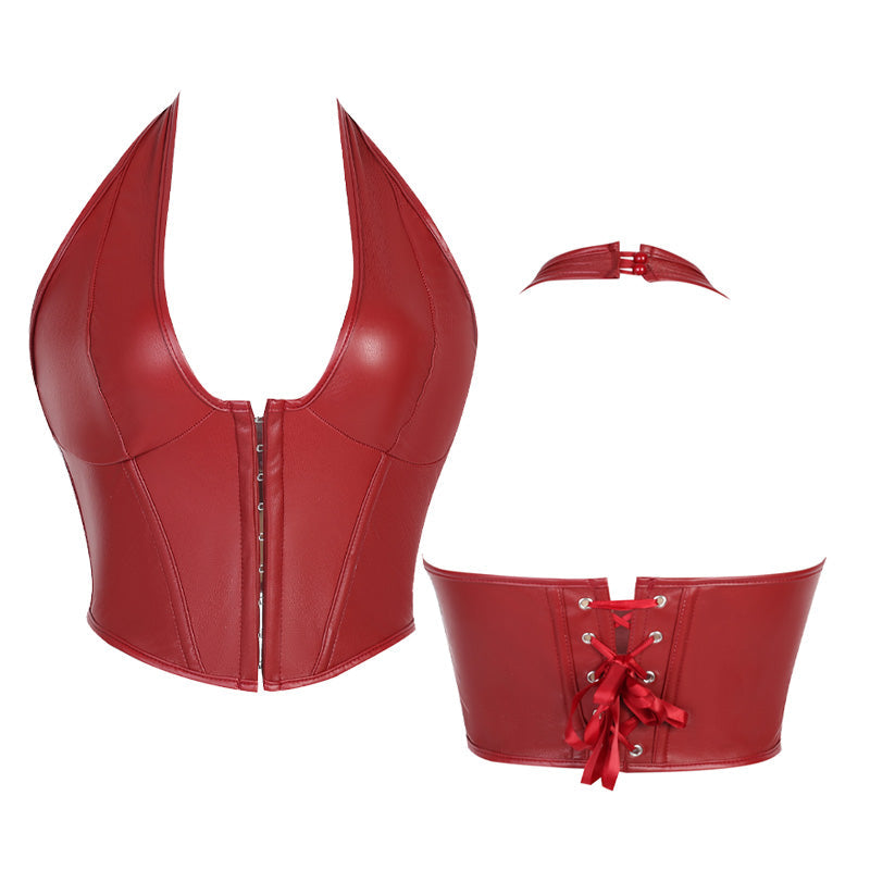 European Retro Style Drawstring Vest Bodycon Corset Cosplay Costumes
