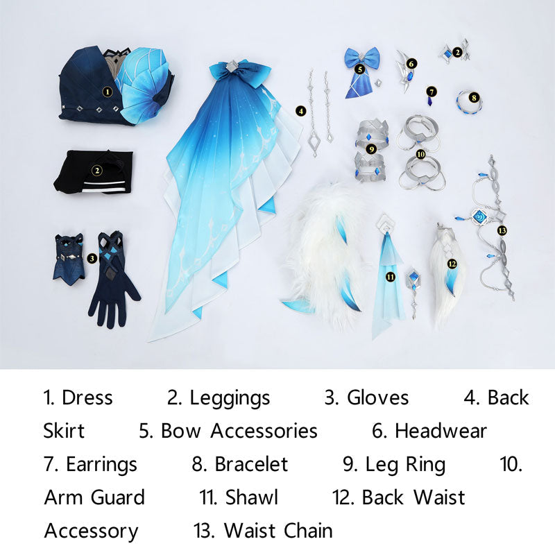 Genshin Impact Yelan Tranquil Banquet Outfit Cosplay Costumes