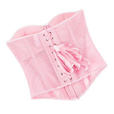 Retro Court Style Breathable Mesh Bra with Herringbone Fit Cosplay Costumes