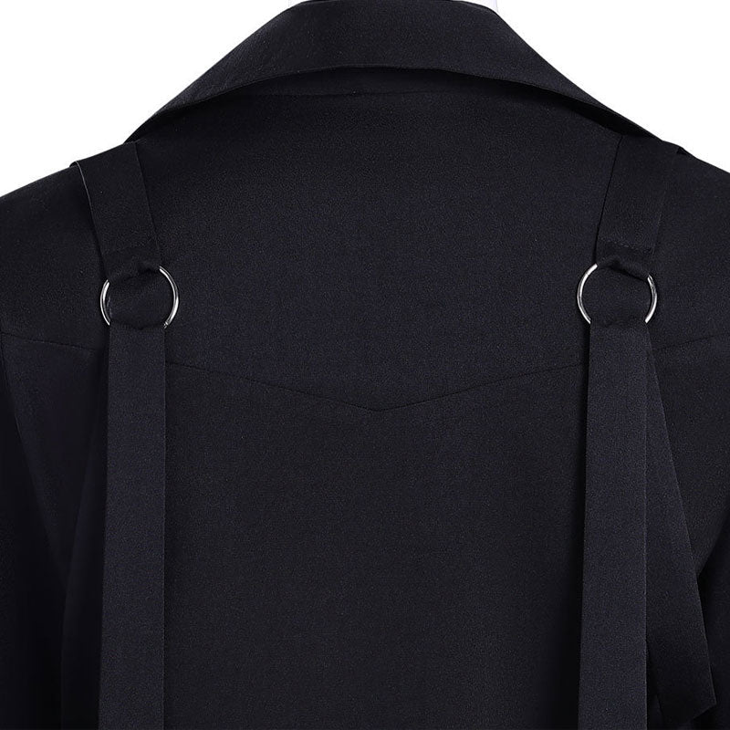 Tamon's B-Side Tamon Fukuharaa Black Vest Uniform Cosplay Costume
