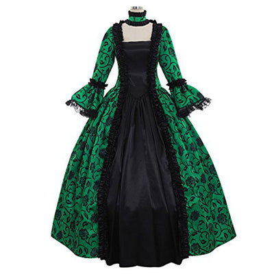 European Retro Victorian Court Style Women's Evening Dress Cosplay Costumes