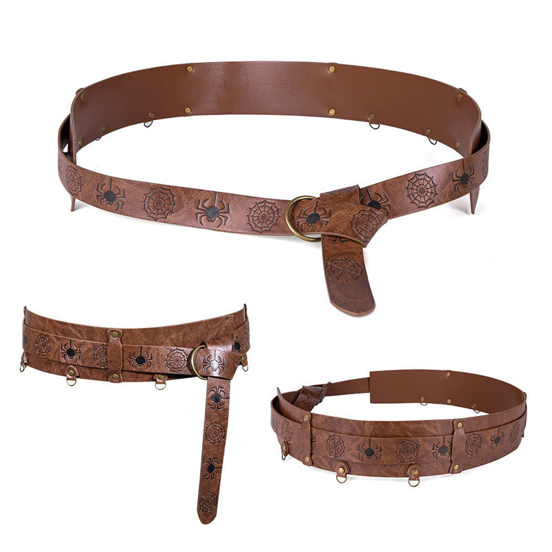 Medieval Viking Retro Renaissance Knight Leather Waistband Cosplay Props