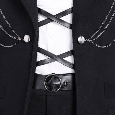 Tamon's B-Side Ori Sakaguchi Black Vest Uniform Cosplay Costume