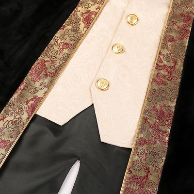 European Men's Steam Dovetail Medieval Jacket Gothic Victorian Frock Coat Cosplay Costumes