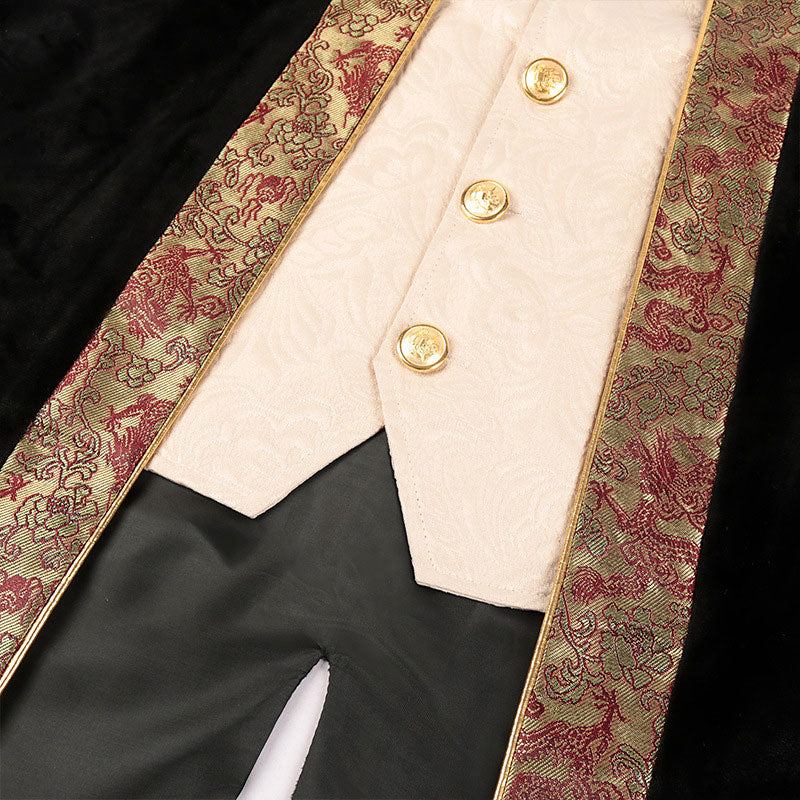 European Men's Steam Dovetail Medieval Jacket Gothic Victorian Frock Coat Cosplay Costumes