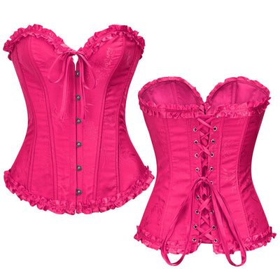 European Style Palace Sexy Bone Straps With Lace Corset Halloween Cosplay Costumes