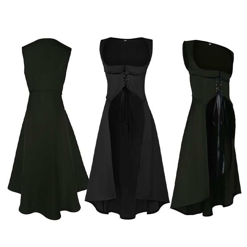 Steampunk Medieval Renaissance Halloween Women's Long Dress Cosplay Costumes