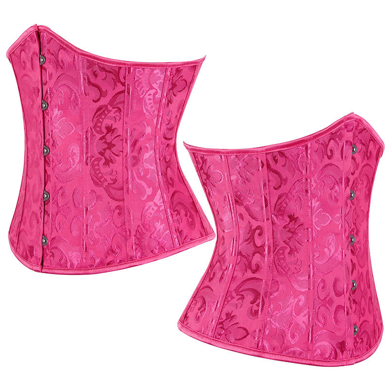 Corset Women‘s Brocade Underbust Boned Corsets Bustier Waist Trainer