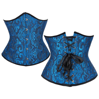 Corset Women‘s Brocade Underbust Boned Corsets Bustier Waist Trainer