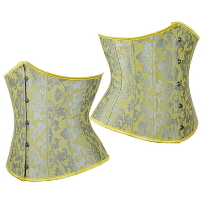 Corset Women‘s Brocade Underbust Boned Corsets Bustier Waist Trainer