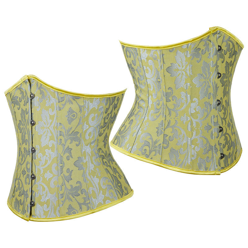 Corset Women‘s Brocade Underbust Boned Corsets Bustier Waist Trainer