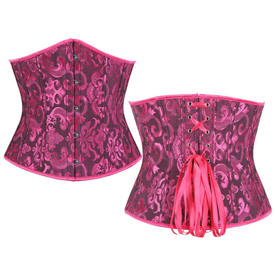 Corset Women‘s Brocade Underbust Boned Corsets Bustier Waist Trainer