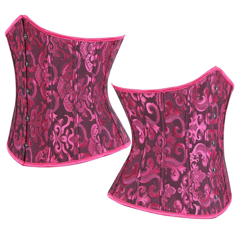 Corset Women‘s Brocade Underbust Boned Corsets Bustier Waist Trainer