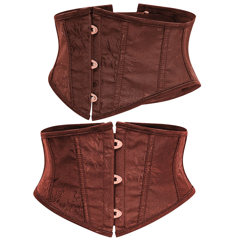 Womens Waist Trainer Cincher Heavy Duty Steel Boned Underbust Waspie Corset